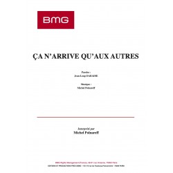 Sheet music ÇA N'ARRIVE QU'AUX AUTRES Michel Polnareff