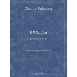 Partition 3 MÉLODIES Claude DEBUSSY