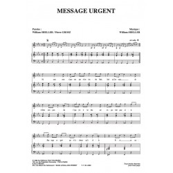 Sheet music MESSAGE URGENT William SHELLER