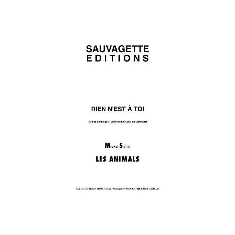 RIEN N'EST À TOI