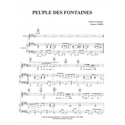Sheet music PEUPLE DES FONTAINES Francis CABREL