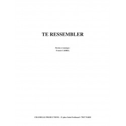 Partition TE RESSEMBLER Francis CABREL