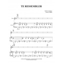 Sheet music TE RESSEMBLER Francis CABREL