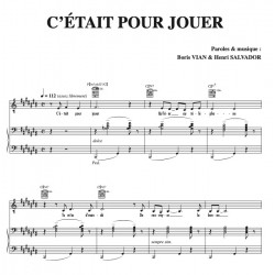 Sheet music C'ETAIT POUR JOUER by Henri SALVADOR