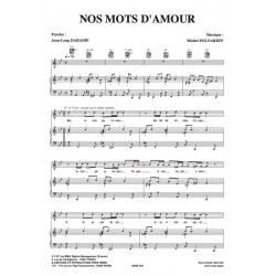 NOS MOTS D'AMOUR sheet music Michel Polnareff