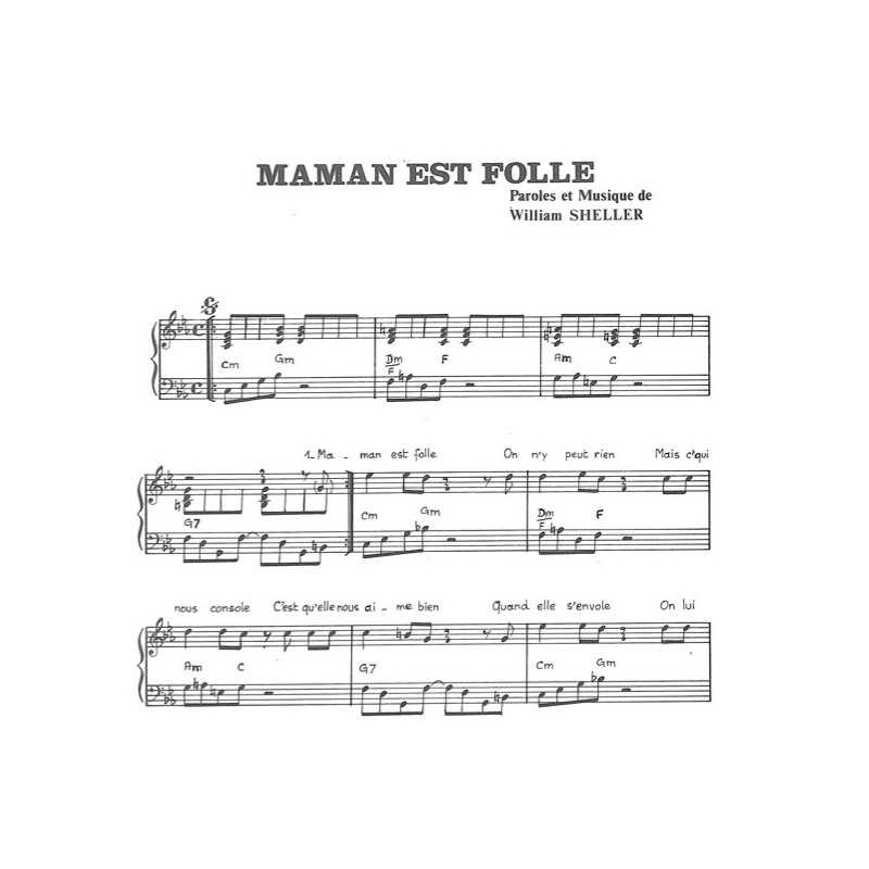 Partition MAMAN EST FOLLE William SHELLER PDF
