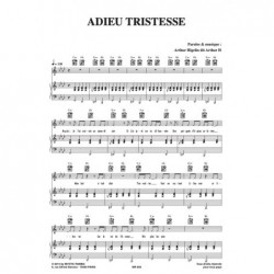Partition ADIEU TRISTESSE Arthur H