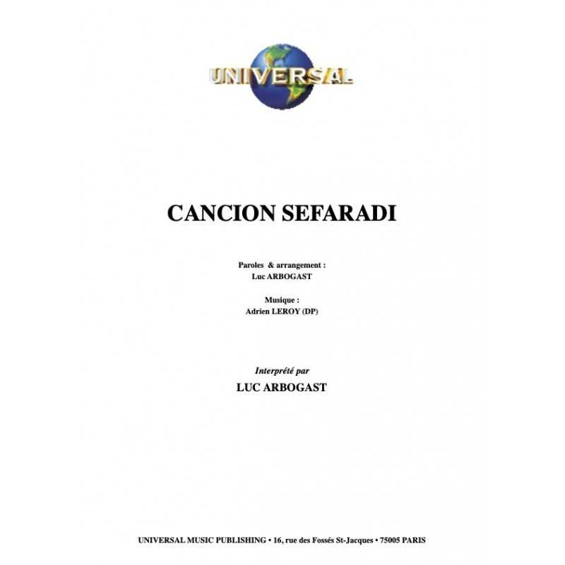 Partition CANCION SEFARADI Luc ARBOGAST