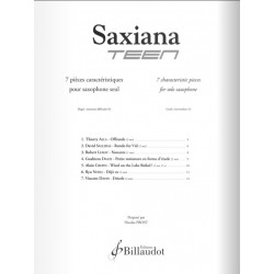 SAXIANA TEEN - 7 PIÈCES CARACTÉRISTIQUES POUR SAXOPHONE SEUL