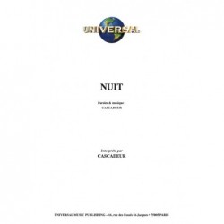 Partition NUIT CASCADEUR