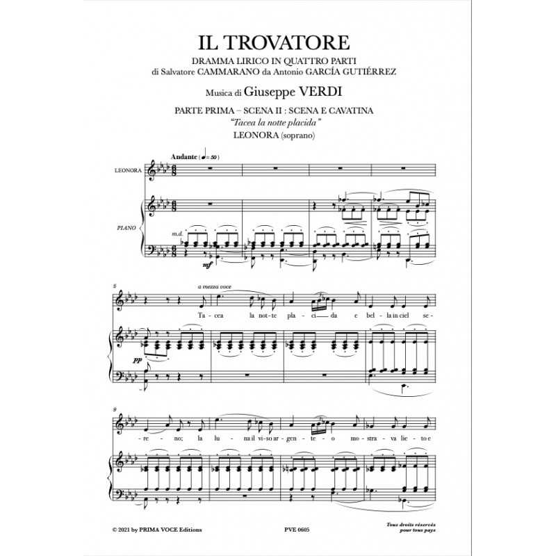 TACEA LA NOTTE PLACIDA (IL TROVATORE)