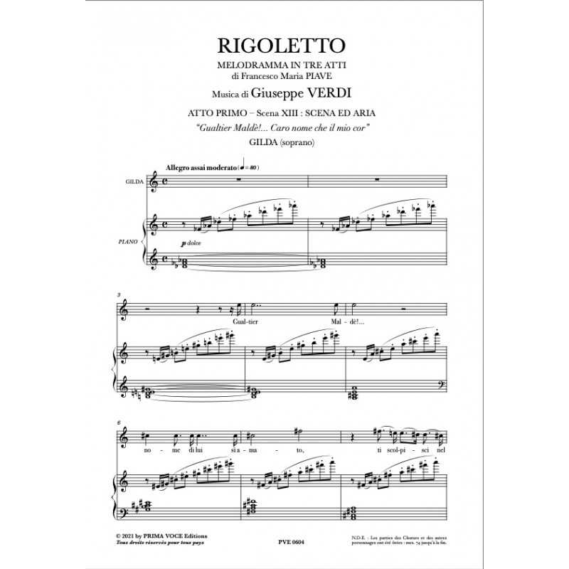 GUALTIER MALDÈ!... CARO NOME CHE IL MIO COR (RIGOLETTO)