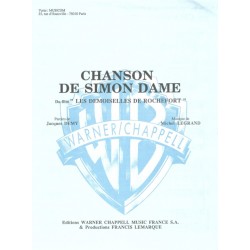 Partition CHANSON DE SIMON DAME Michel LEGRAND