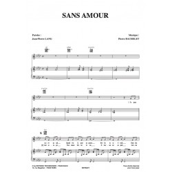 Sheet music SANS AMOUR Pierre BACHELET