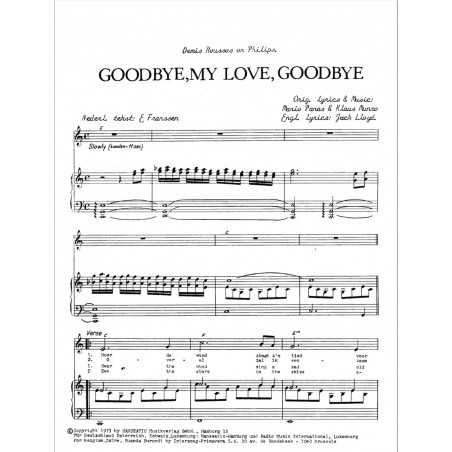 GOODBYE MY LOVE GOODBYE