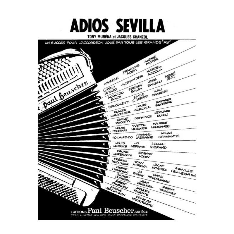 Sheet music ADIOS SEVILLA