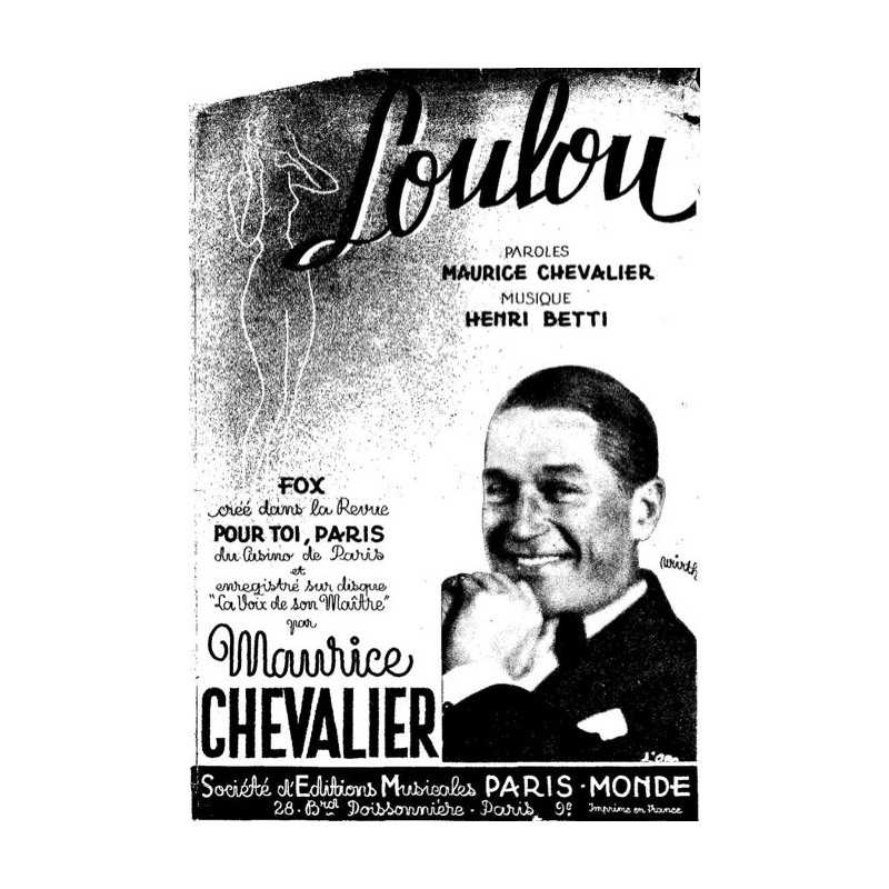 Partition LOULOU Maurice CHEVALIER