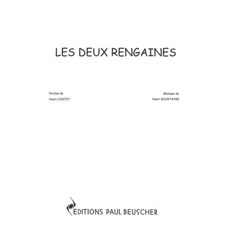 Partition LES DEUX RENGAINES Edith PIAF