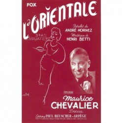 Partition L'ORIENTALE Maurice CHEVALIER