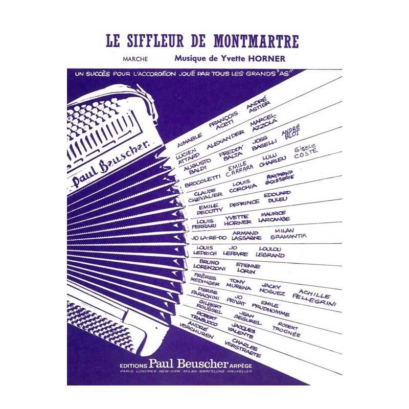 Partition LE SIFFLEUR DE MONTMARTRE Yvette HORNER