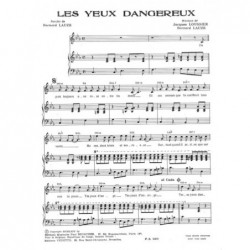 Partition LES YEUX DANGEREUX Bernard LAUZE