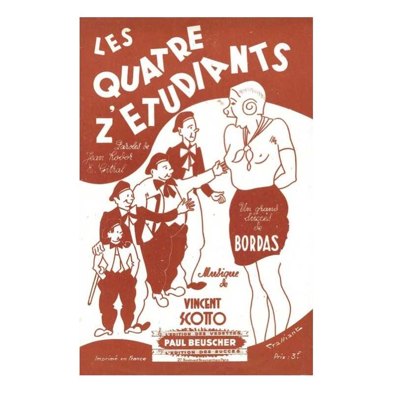 Partition LES QUATRE Z'ETUDIANTS BORDAS