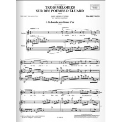 TROIS MÉLODIES SUR DES POÈMES D'ÉLUARD Op. 9