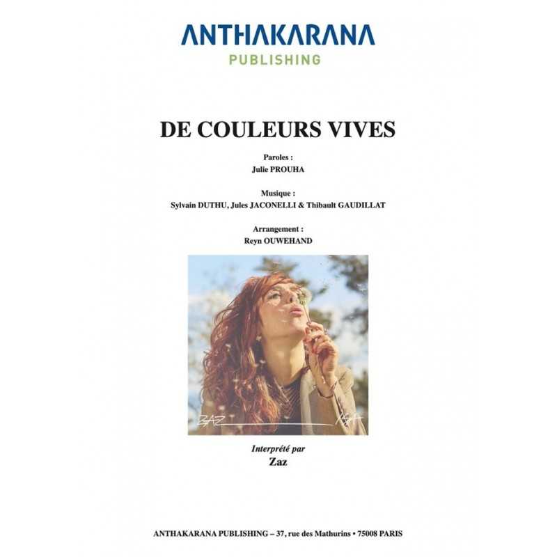 Partition DE COULEURS VIVES ZAZ
