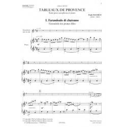Sheet music TABLEAUX DE PROVENCE Paule MAURICE