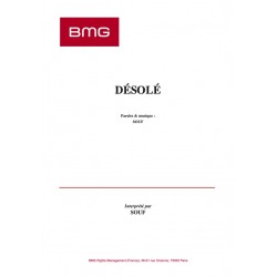 Sheet music DÉSOLÉ SOUF