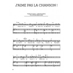 Songbook J'AIME PAS LA CHANSON Juliette sheet music