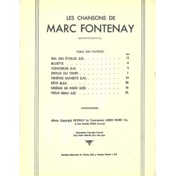 LES CHANSONS DE MARC FONTENAY