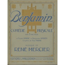 Sheet music BENJAMIN Musical Benjamin RABIER pdf