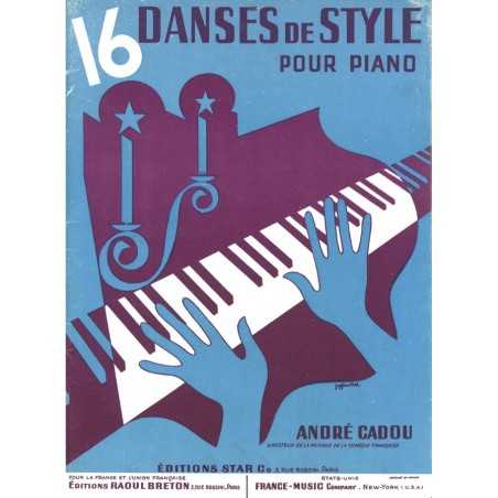16 DANSES DE STYLE POUR PIANO
