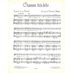 CHANSON TRÈS BÊTE trenet sheet music