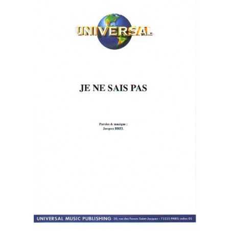 JE NE SAIS PAS