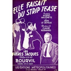 Partition ELLE FAISAIT DU STRIP TEASE BOURVIL