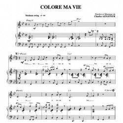Partition COLORE MA VIE Charles AZNAVOUR