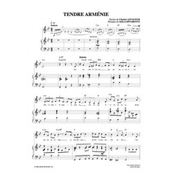 Partition TENDRE ARMÉNIE Charles AZNAVOUR