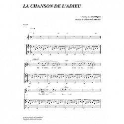 Partition LA CHANSON DE L'ADIEU Nana MOUSKOURI