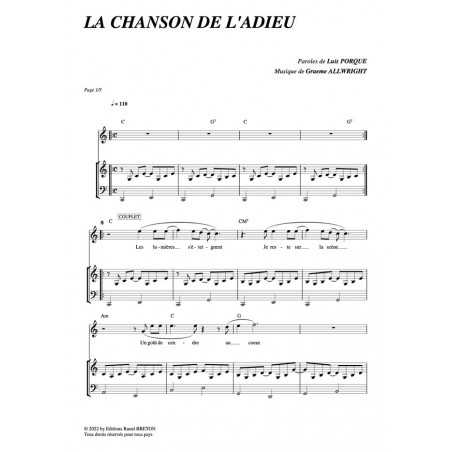 LA CHANSON DE L'ADIEU