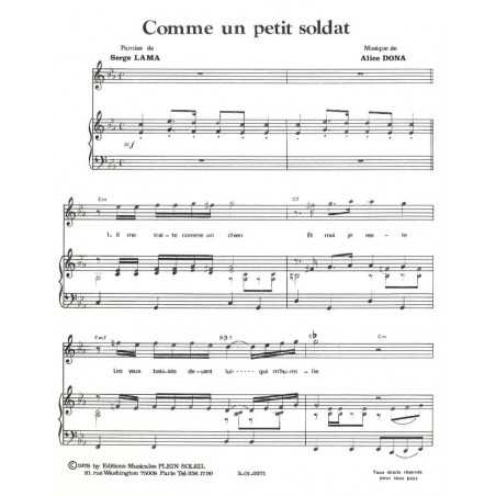 COMME UN PETIT SOLDAT