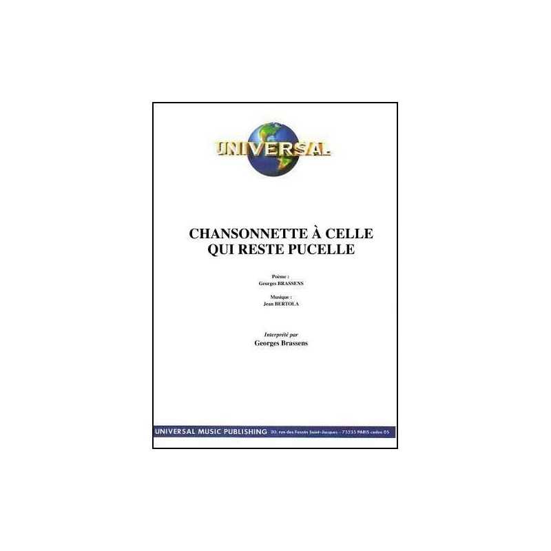 CHANSONNETTE À CELLE QUI RESTE PUCELLE