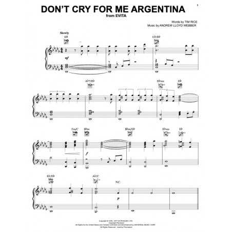 DON'T CRY FOR ME ARGENTINA