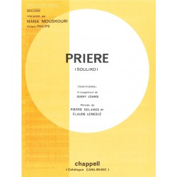 Partition PRIÈRE Nana MOUSKOURI