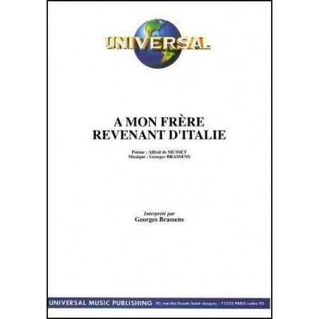 A MON FRÈRE REVENANT D'ITALIE