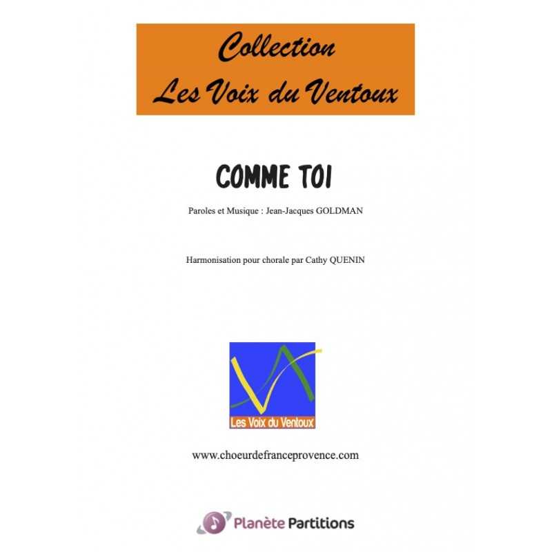 Partition COMME TOI SATB Cathy QUENIN