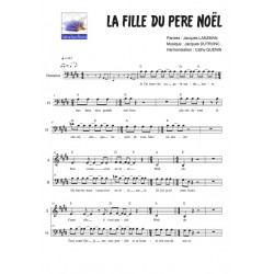 Partition LA FILLE DU PÈRE NOËL 3 VOIX Cathy QUENIN