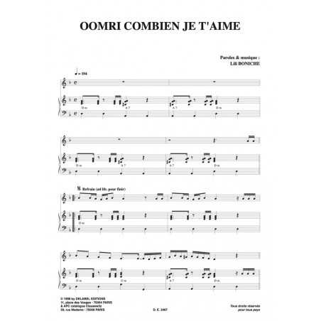 OOMRI COMBIEN JE T'AIME
