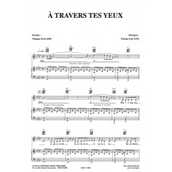 Partition PDF À TRAVERS TES YEUX Jane Constance piano chant guitare